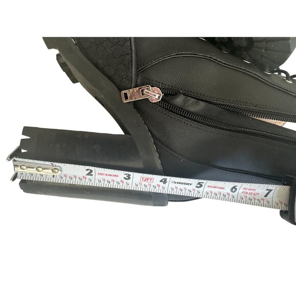 Coach Black Lace-Up Combat Boots with Chunky Heel - Picture 9 of 12